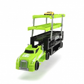 Автовоз 5-уровневый, 44,5 см., выезд через кабину, грузовик+1 машинка, до 36 машинок, зеленый (Dickie, 3747002-1)